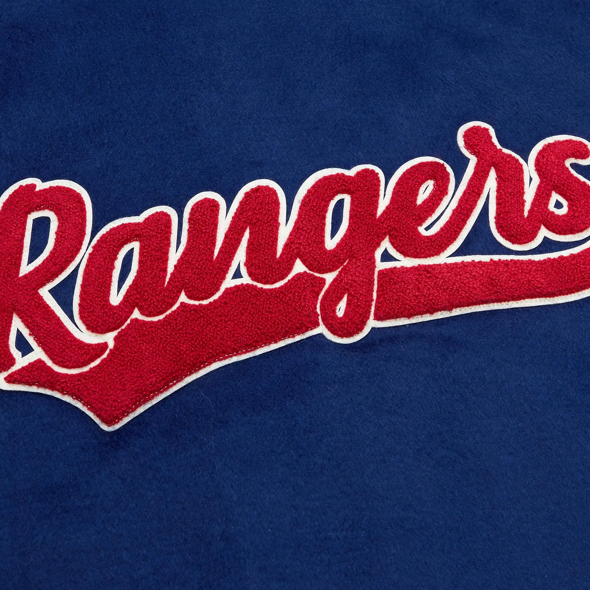 New York Rangers Team Legacy Blue & Black Varsity Jacket - Image 3