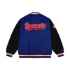 New York Rangers Team Legacy Blue & Black Varsity Jacket - Image 2