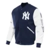 New York Yankees Classic Wool Navy & White Varsity Jacket - Image 2
