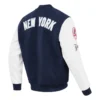 New York Yankees Classic Wool Navy & White Varsity Jacket - Image 3