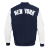 New York Yankees Classic Wool Navy & White Varsity Jacket - Image 4