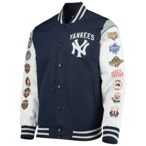 New York Yankees Complete Game Commemorative Full-Snap Navy & White Jacket