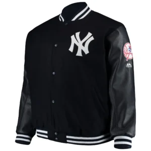 New York Yankees On-Field Authentic Collection Full-Snap Black Varsity Jacket