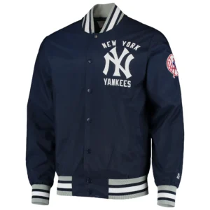 New York Yankees The Jet III Full-Snap Navy Varsity Jacket