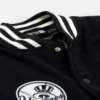 New York Yankees Wordmark Black & White Varsity Jacket - Image 4