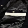New York Yankees Wordmark Black & White Varsity Jacket - Image 5