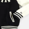 New York Yankees Wordmark Black & White Varsity Jacket - Image 7