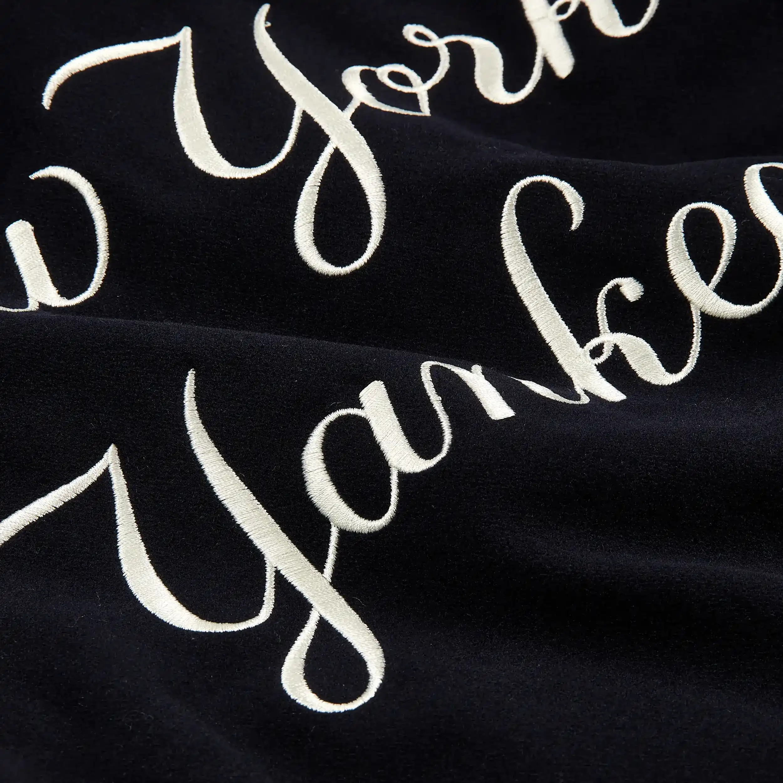 New York Yankees Wordmark Black & White Varsity Jacket - Image 8