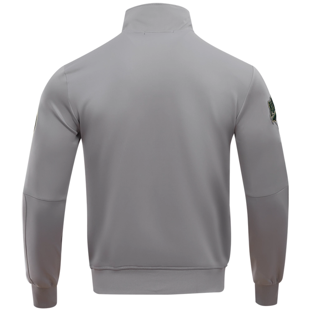Oakland Athletics Neutral Pro Standard Full-Zip Polyester Gray Varsity Jacket - Image 2