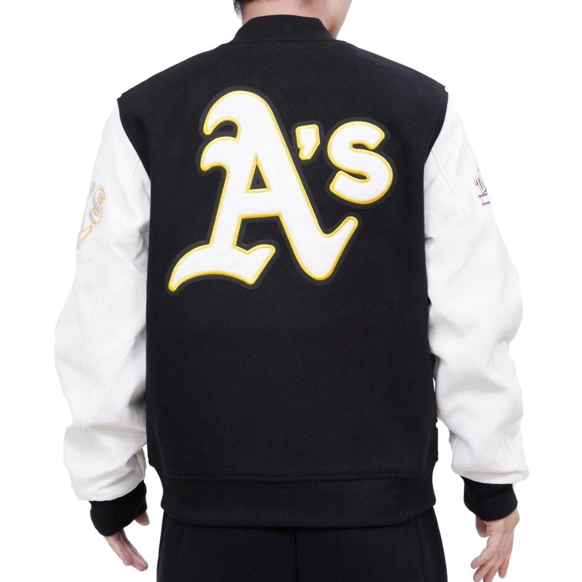 Oakland Athletics Pro Standard Hometown Wool & Leather Varsity Jacket - Image 2