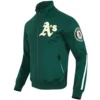 Oakland Athletics Neutral Pro Standard Stand Up Collar Full-Zip Polyester Varsity Jacket - Image 3