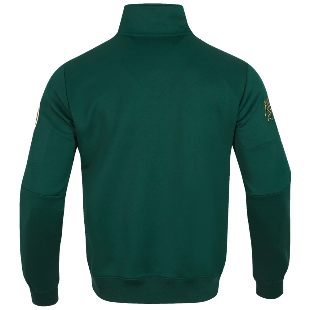 Oakland Athletics Neutral Pro Standard Stand Up Collar Full-Zip Polyester Varsity Jacket - Image 2