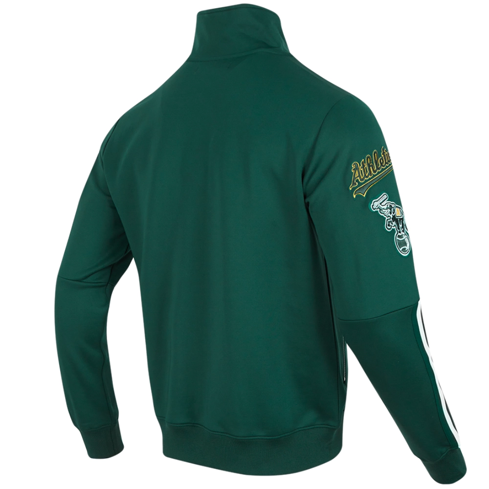 Oakland Athletics Neutral Pro Standard Stand Up Collar Full-Zip Polyester Varsity Jacket - Image 4