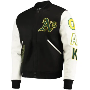 Oakland Athletics Classic Pro Standard Wool & Leather Logo Varsity Jacket