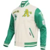 Oakland Athletics Retro Classic Wool & Leather Varsity Jacket - Image 3