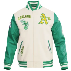Oakland Athletics Retro Classic Wool & Leather Varsity Jacket