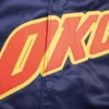 Oklahoma City Thunder Pro Standard 2023/24 City Edition Full-Snap Navy Satin Varsity Jacket - Image 4