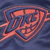 Oklahoma City Thunder Pro Standard 2023/24 City Edition Full-Snap Navy Satin Varsity Jacket - Image 3