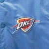 Oklahoma City Thunder Starter The Champ Blue Satin Varsity Jacket - Image 3