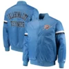 Oklahoma City Thunder Starter The Champ Blue Satin Varsity Jacket - Image 5