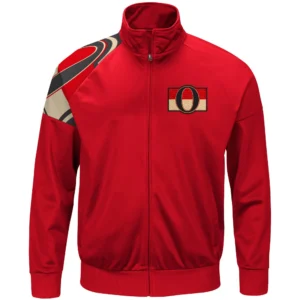 Ottawa Senators Interception Full-Zip Red Varsity Jacket