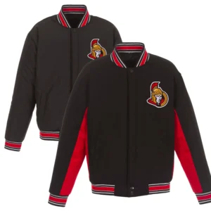 Alternative view of Ottawa Senators Accent Polyester Varsity Jacket