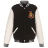 Ottawa Senators Two Tone Black/White Zipper Varsity Jacket