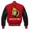 Ottawa Senators Letterman Wool/Leather Varsity Jacket - Image 2