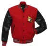 Ottawa Senators Letterman Red/Black Full-Snap Varsity Jacket