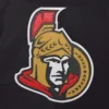 Ottawa Senators Two Tone Wool & Leather Varsity Jacket - Image 3