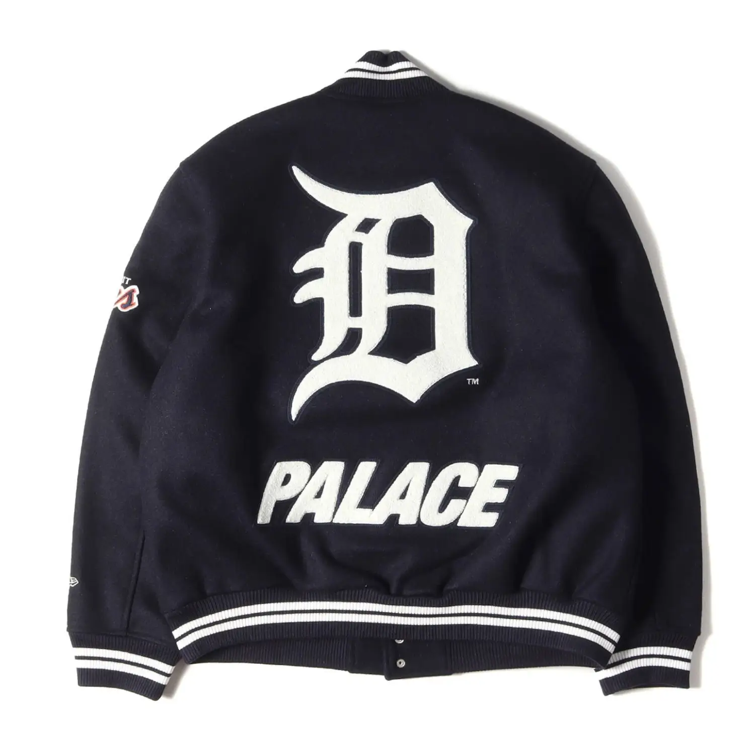 Team Legacy Palace x Detroit Tigers x New Era Navy Varsity Jacket - Image 2