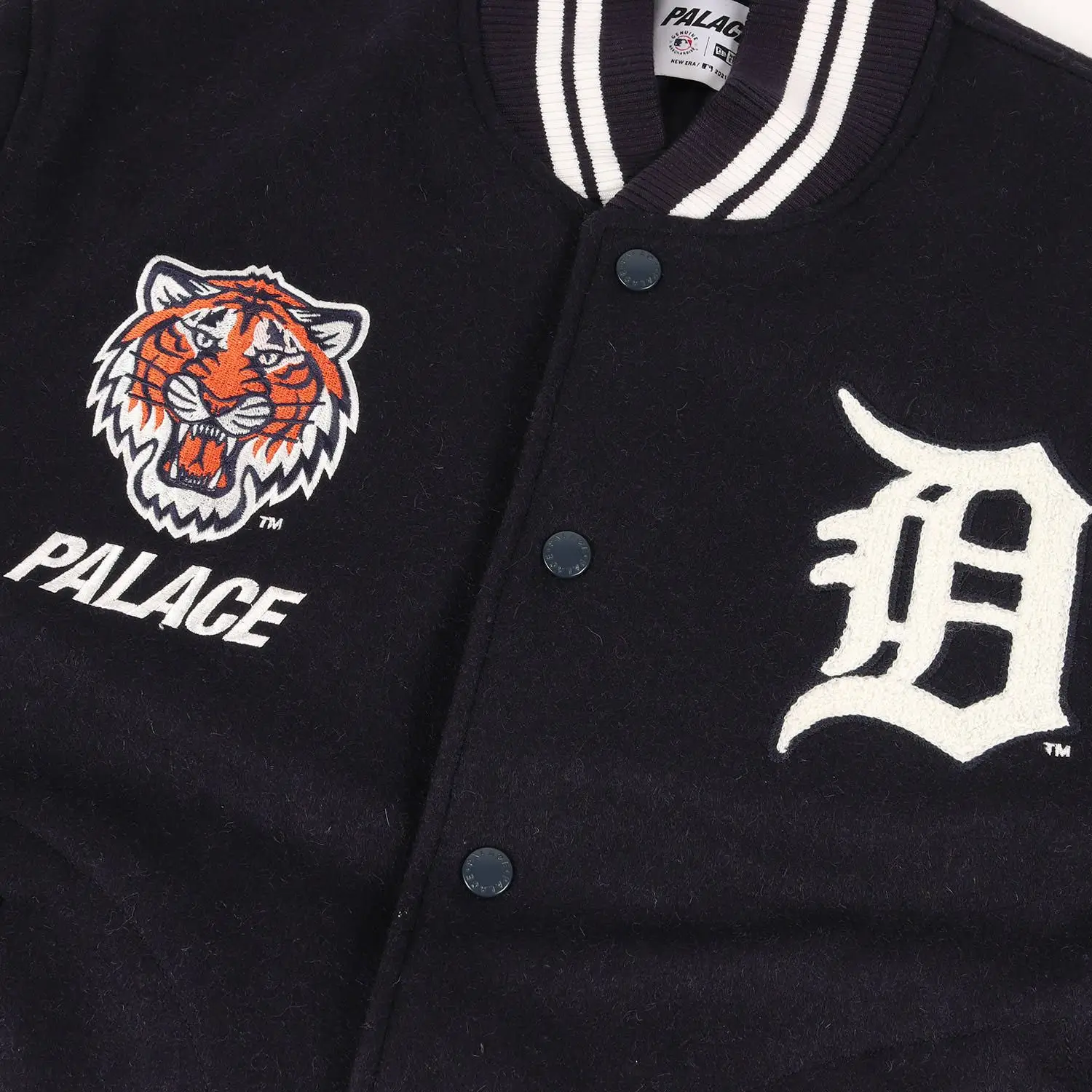 Team Legacy Palace x Detroit Tigers x New Era Navy Varsity Jacket - Image 4