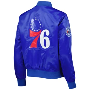 Alternative view of Philadelphia 76ers Pro Standard Classics Satin Varsity Jacket