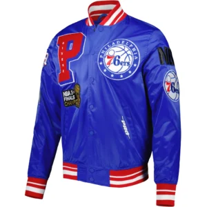 Philadelphia 76ers World Series Pro Standard Full-Snap Satin Varsity Jacket