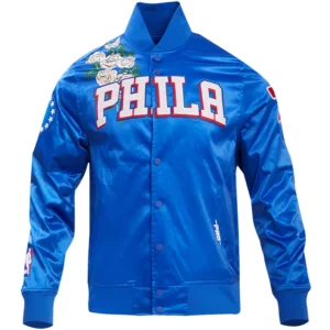 Philadelphia 76ers Pro Standard Roses Satin Varsity Jacket