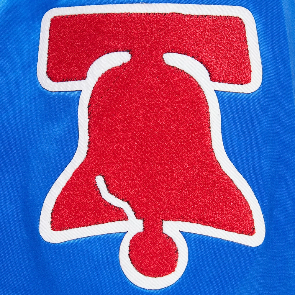 Philadelphia 76ers Pro Standard Roses Satin Varsity Jacket - Image 3