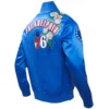 Philadelphia 76ers Pro Standard Roses Satin Varsity Jacket - Image 6