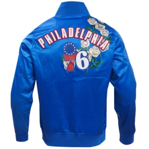 Alternative view of Philadelphia 76ers Pro Standard Roses Satin Varsity Jacket