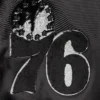 Philadelphia 76ers Pro Standard Triple Black Satin Varsity Jacket - Image 4