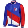 Philadelphia 76ers Ripstop Full-Zip Satin Varsity Jacket
