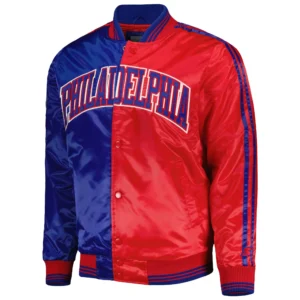 Philadelphia 76ers Starter Fast Break Full-Snap Satin Varsity Jacket
