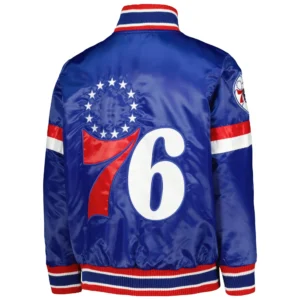 Alternative view of Philadelphia 76ers Starter Youth Home Game Satin Varsity Jacket