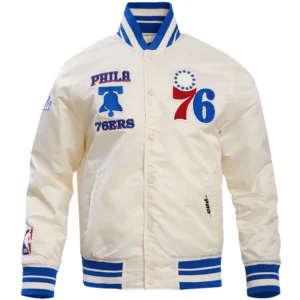 Philadelphia 76ers Classic Team Players Satin Varsity Jacket
