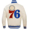 Philadelphia 76ers Classic Team Players Satin Varsity Jacket - Image 2