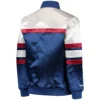 Philadelphia 76ers Script Satin Varsity Jacket - Image 2