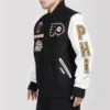 Philadelphia Flyers Animal Print Wool & Leather Varsity Jacket - Image 2