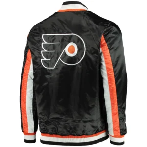 Alternative view of Philadelphia Flyers The Ace Black/Orange Varsity Jacket
