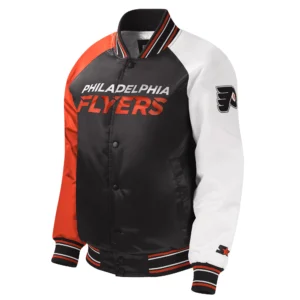 Philadelphia Flyers Youth Raglan Satin Varsity Jacket