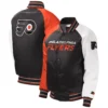 Philadelphia Flyers Youth Raglan Satin Varsity Jacket - Image 3