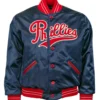 Philadelphia Phillies Letterman 1937 Authentic Satin Navy Varsity Jacket